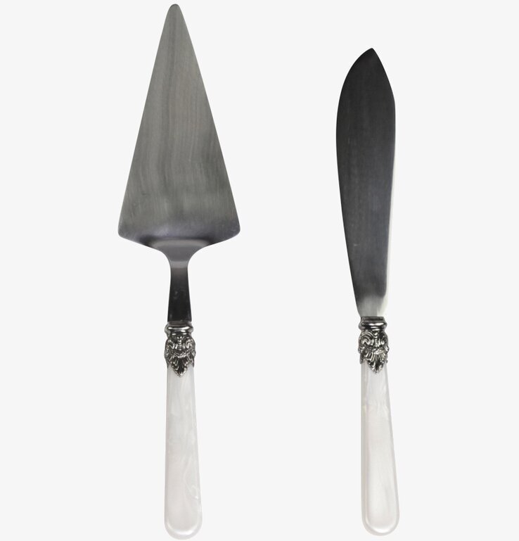 Tårtbestick - Antik Pärlemor från Chic Antique, två delar