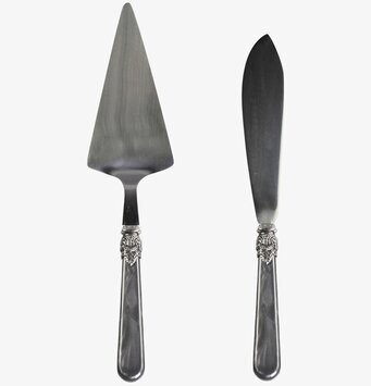 Tårtbestick - Antikgrå från Chic Antique på vit bakgrund