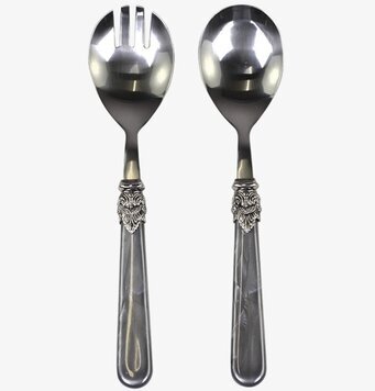 Salladsbestick Antikgrå från Chic Antique på neutral bakgrund