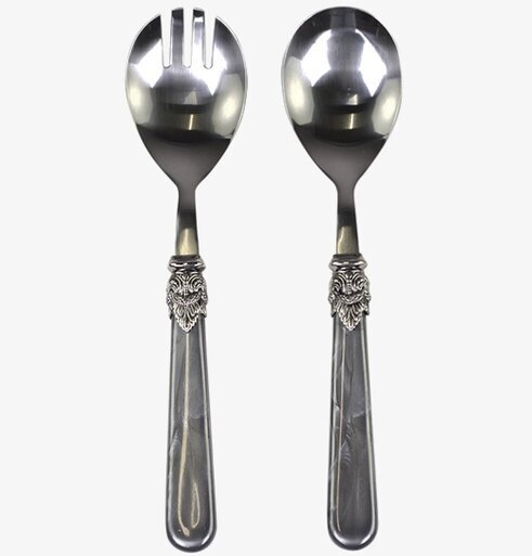 Salladsbestick Antikgrå från Chic Antique på neutral bakgrund