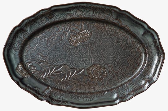 Ovalt Fat Arabesque Fig från Sthål mot vit bakgrund