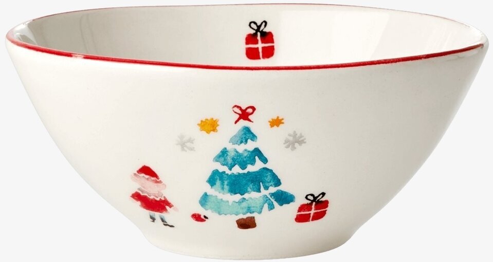 Skål Stengods Christmas Tree Xmas20 från Rice med julmotiv