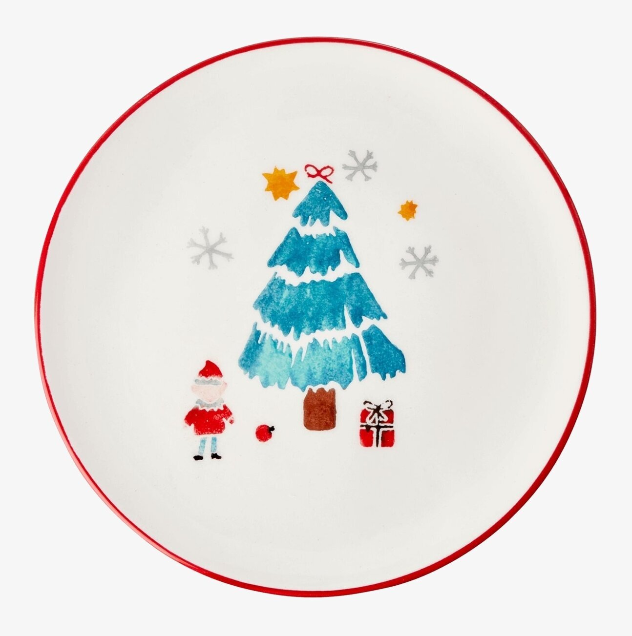 Assiett Stengods Christmas Tree Xmas20 från Rice med julmotiv