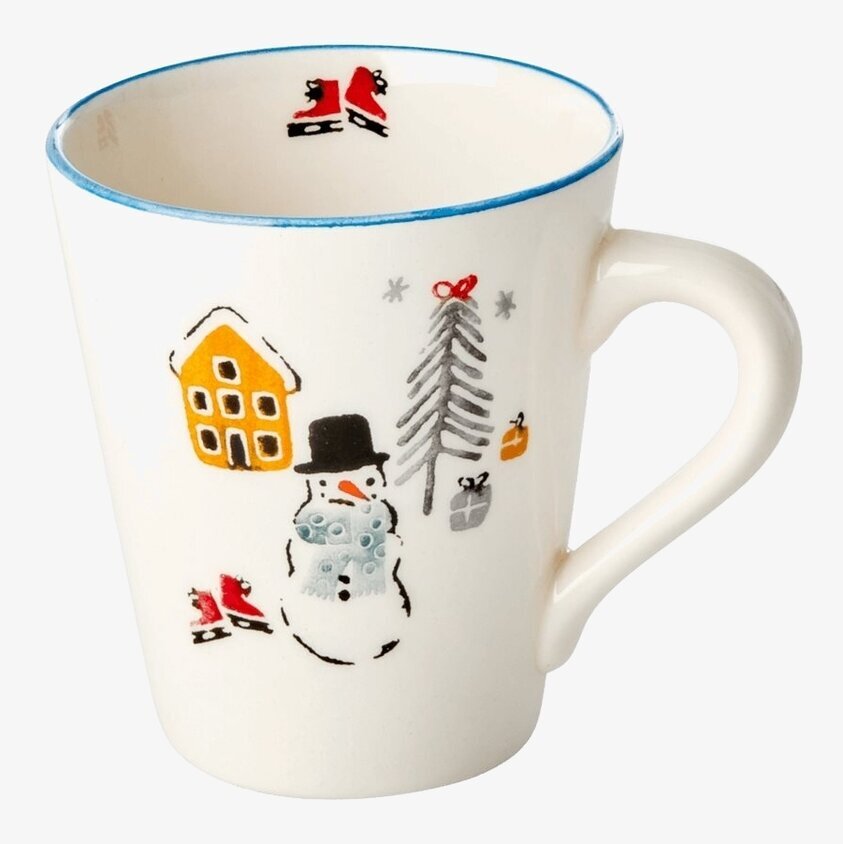 Mugg Stengods Snowman Xmas20 från Rice med vintermotiv