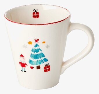 Mugg Stengods Christmas Tree Xmas20 från Rice med julmotiv