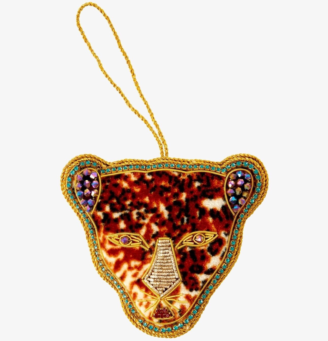 Leopard Head Shape Ornament Xmas20 från Rice, juldekoration