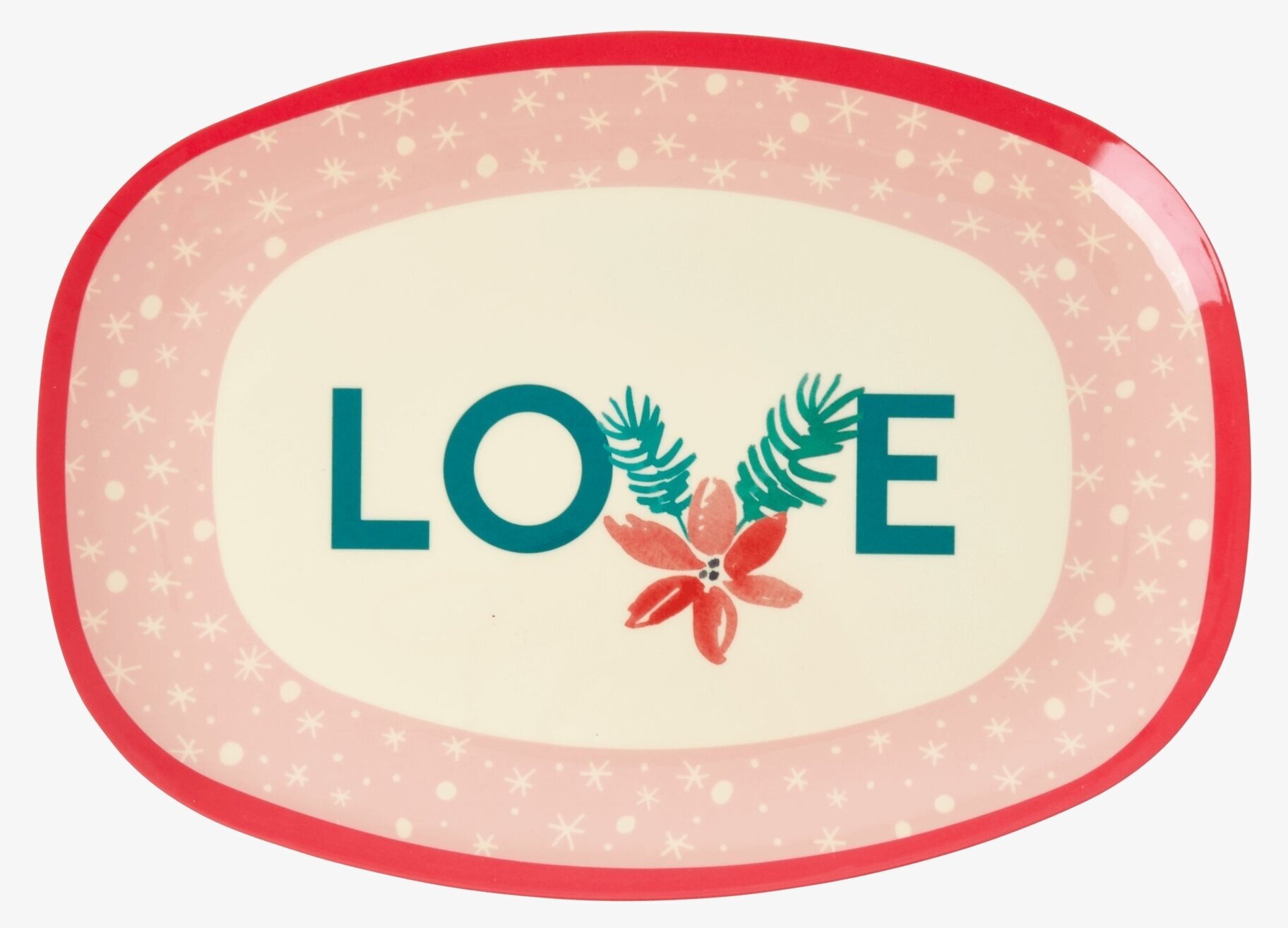 Tallrik Love Print Xmas20 från Rice med julig design