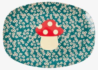 Tallrik Mushroom Print Xmas20 från Rice med svampdesign