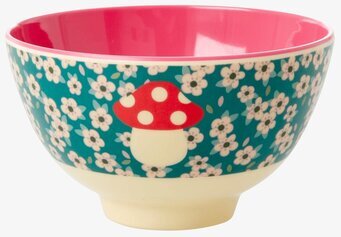 Liten Skål Mushroom Print Xmas20 från Rice, färgglad design