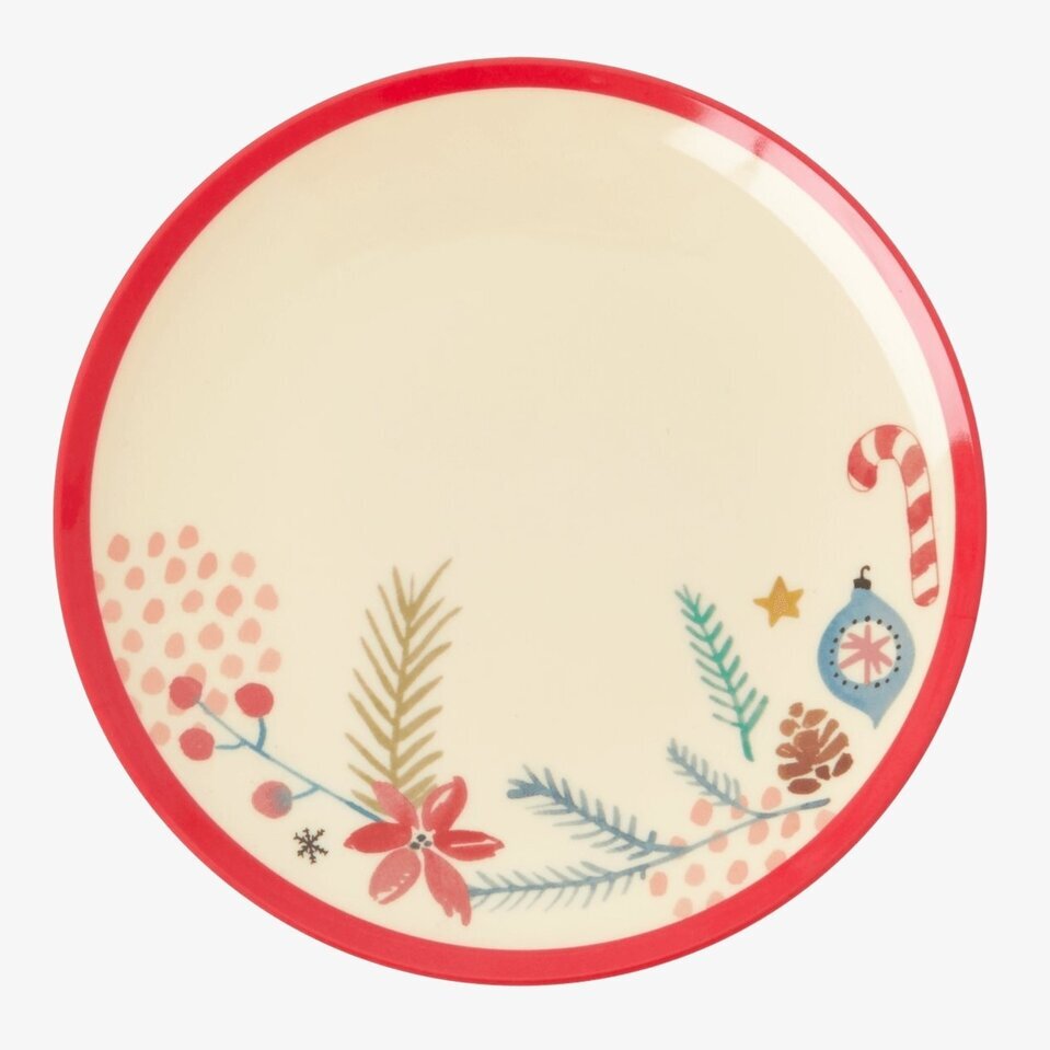 Desserttallrik Christmas Ornaments Print Xmas från Rice