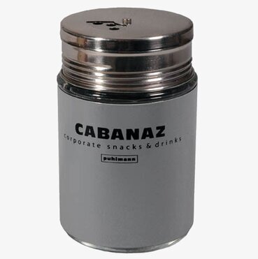 Ströare stålgrå från Cabanaz med skruvbart lock i stål