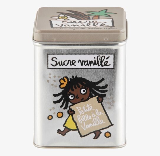 Bild av stilfull plåtburk för vaniljsockerförvaring