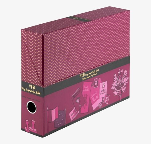 Arkivbox Very Important från Derriére la porte i lila mönster