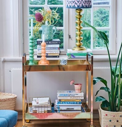 Ljusstake Emalj Emerald Green Orange Rice Ljusstakar Adventsstakar Ljushållare Ljushyllor