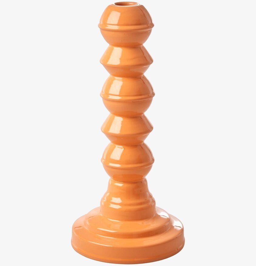 Ljusstake Emalj Orange från Rice med staplade segment