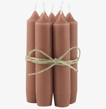 Stearinljus Kort Rost från IB Laursen med roströd färg