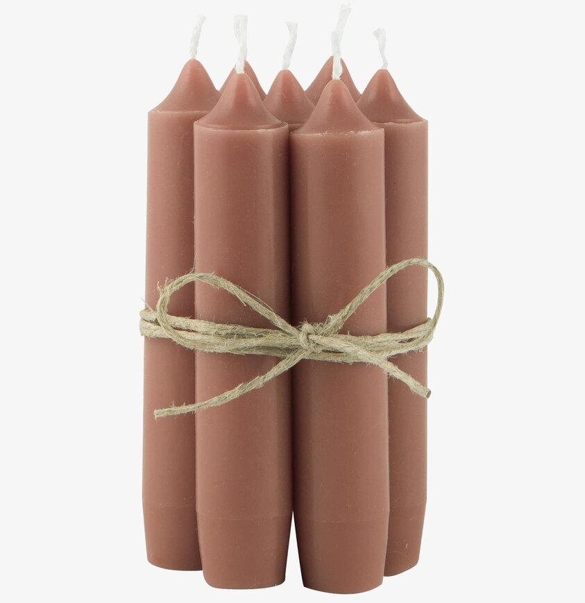 Stearinljus Kort Rost från IB Laursen med roströd färg
