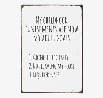 Metallskylt - My Childhood från IB Laursen, humoristisk design