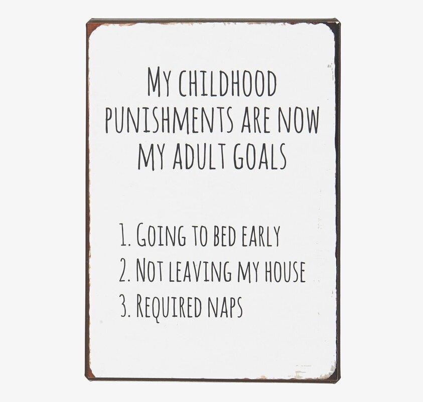 Metallskylt - My Childhood från IB Laursen, humoristisk design