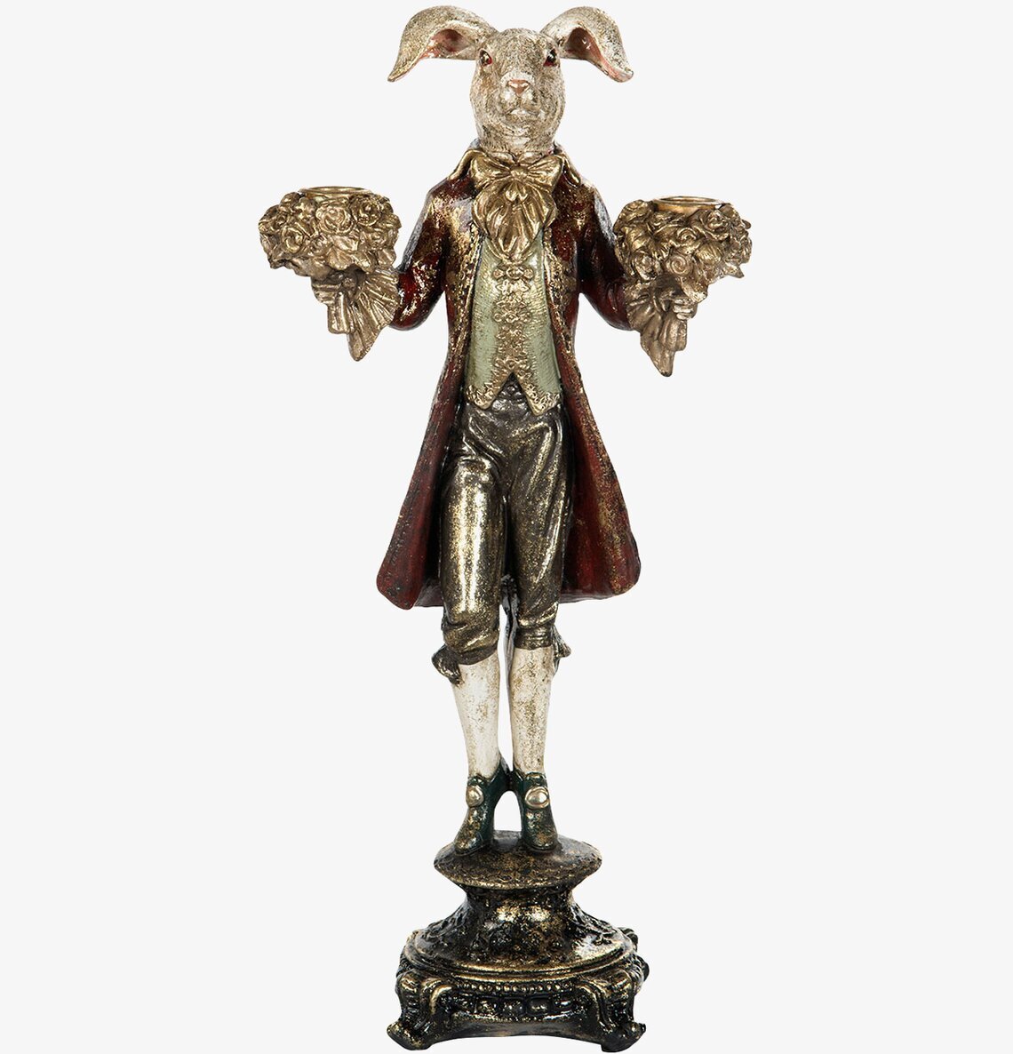 Ljusstake Kanin Mörkröd från A Lot Decoration i detalj