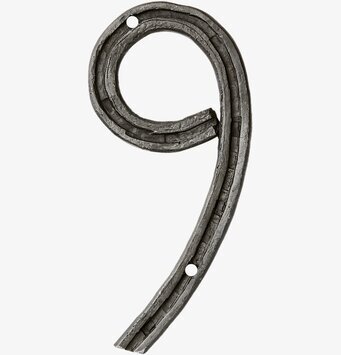 Thor Nummerskylt 9 från Affari i mörkgrått gjutjärn