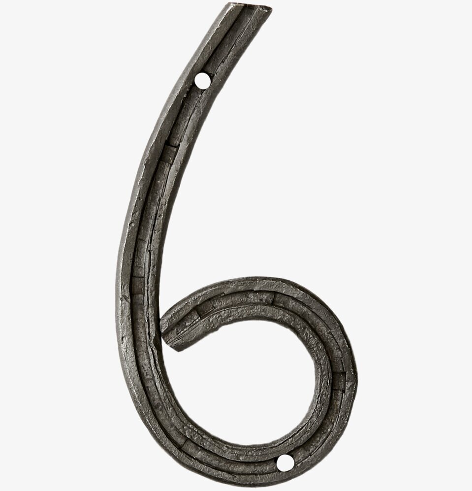 Thor Nummerskylt 6 från Affari i mörk metallfinish