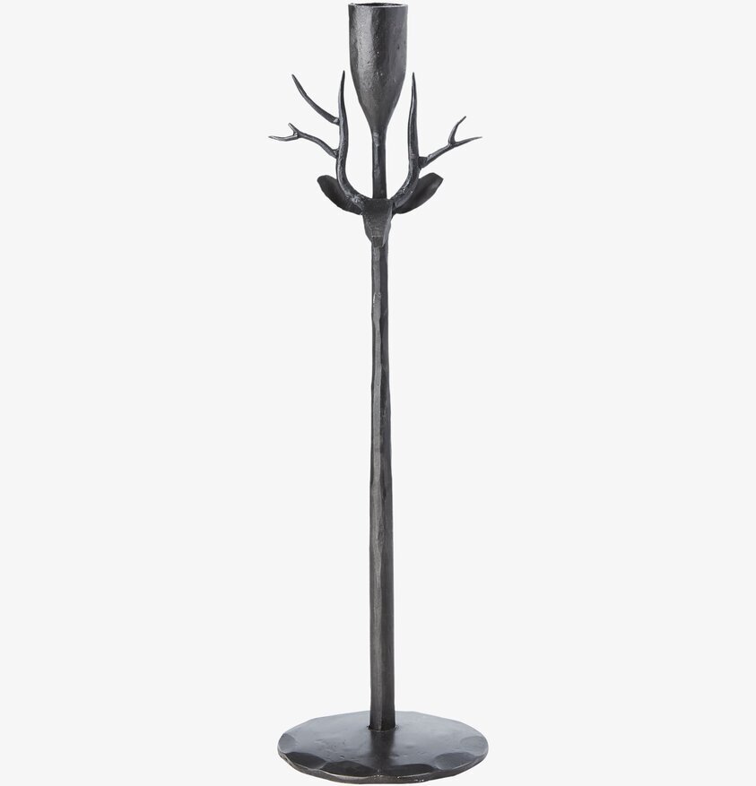 Ljusstake Svart Thor från Affari i svart järn med grenar