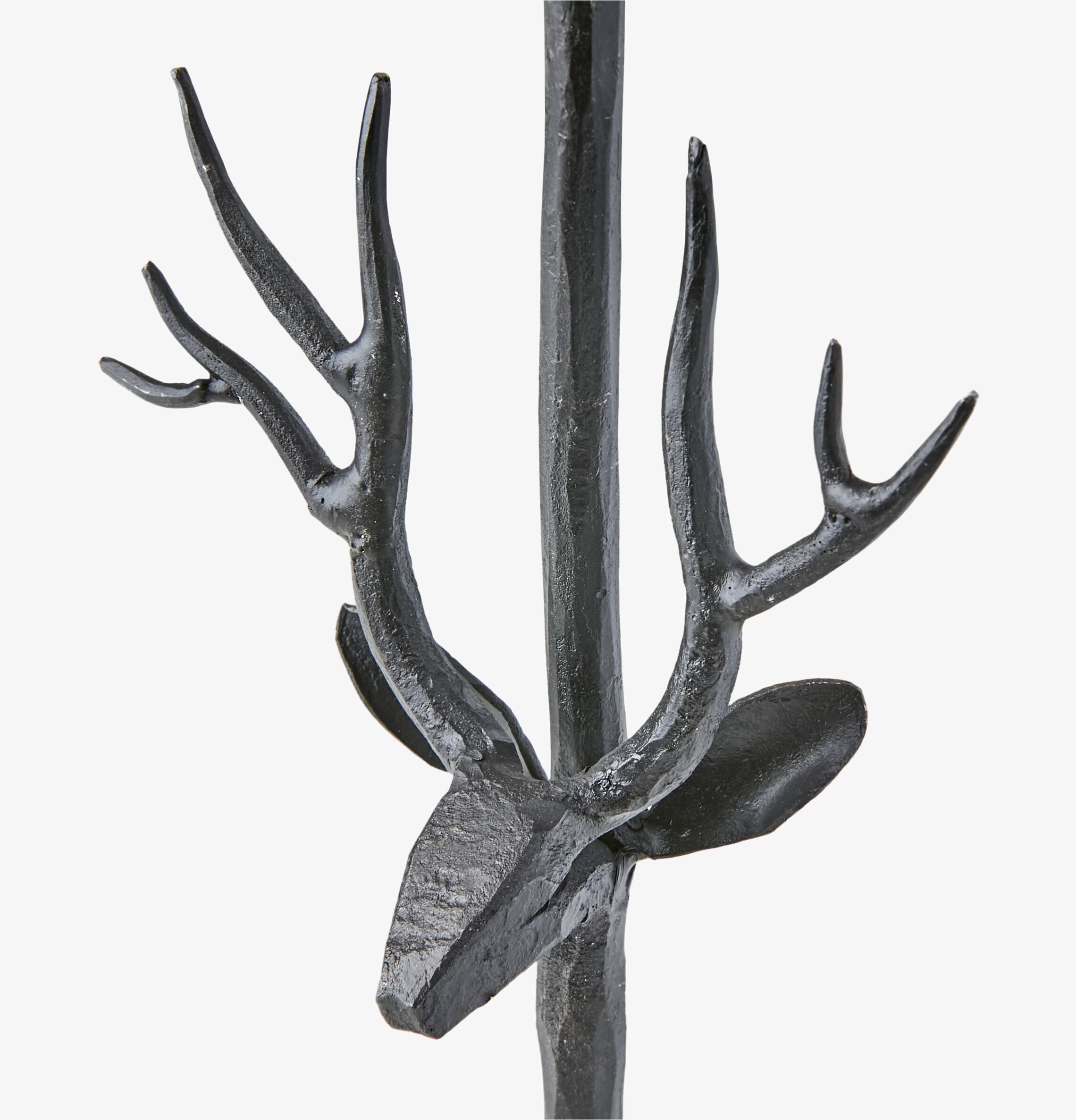 Ljusstake Svart Thor från Affari med hjorthuvud och horn