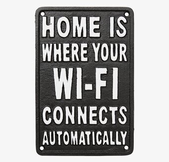 Facia Skylt - Wi-Fi Affari Väggdekoration Väggskyltar Posters Affischer Plåttavlor Plåtskyltar Tavlor Kalenderhängare Väggtroféer Paper Mache