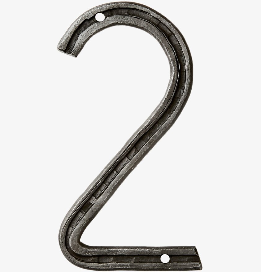 Thor Nummerskylt 2 från Affari, robust metall med patina