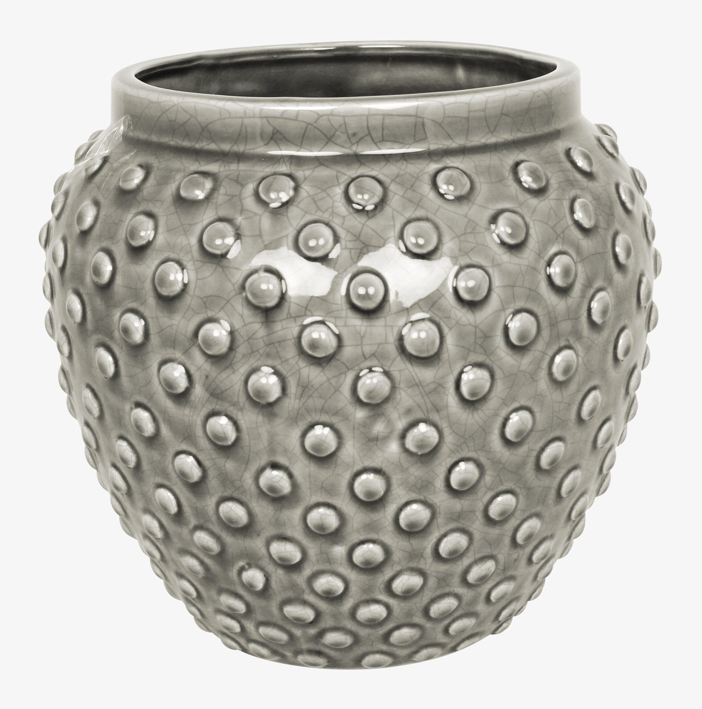 Kruka Johannes Grå Stor från Strömshaga med krackelerad yta