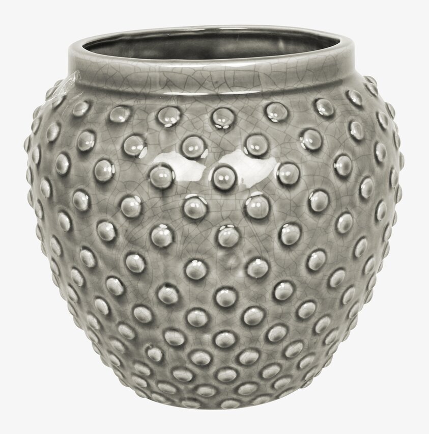 Kruka Johannes Grå Stor från Strömshaga med krackelerad yta