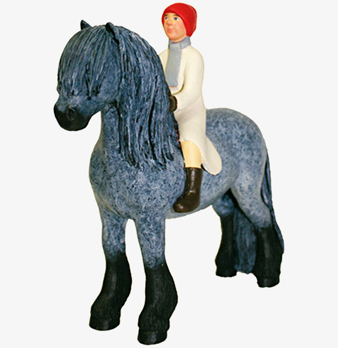 Ridande Staffan från Sverigealmanackan på en robust häst