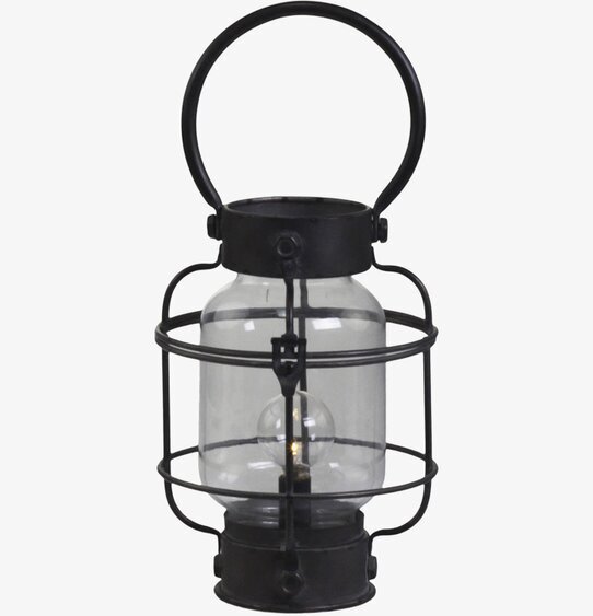 Fransk Lanterna LED Antiksvart från Chic Antique i metall