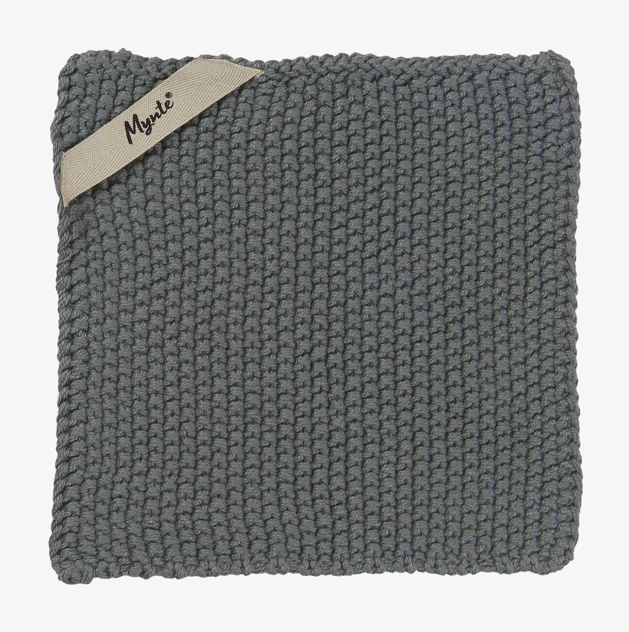 Grytlapp Mynte Mossgrön från IB Laursen i stickat material