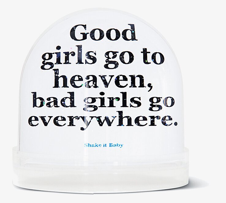 Snöglob Angel Eye M från Shake it Baby med citat och glitter