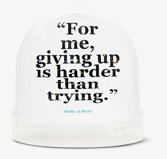 Snöglob Kanye M från Shake it Baby med inspirerande citat