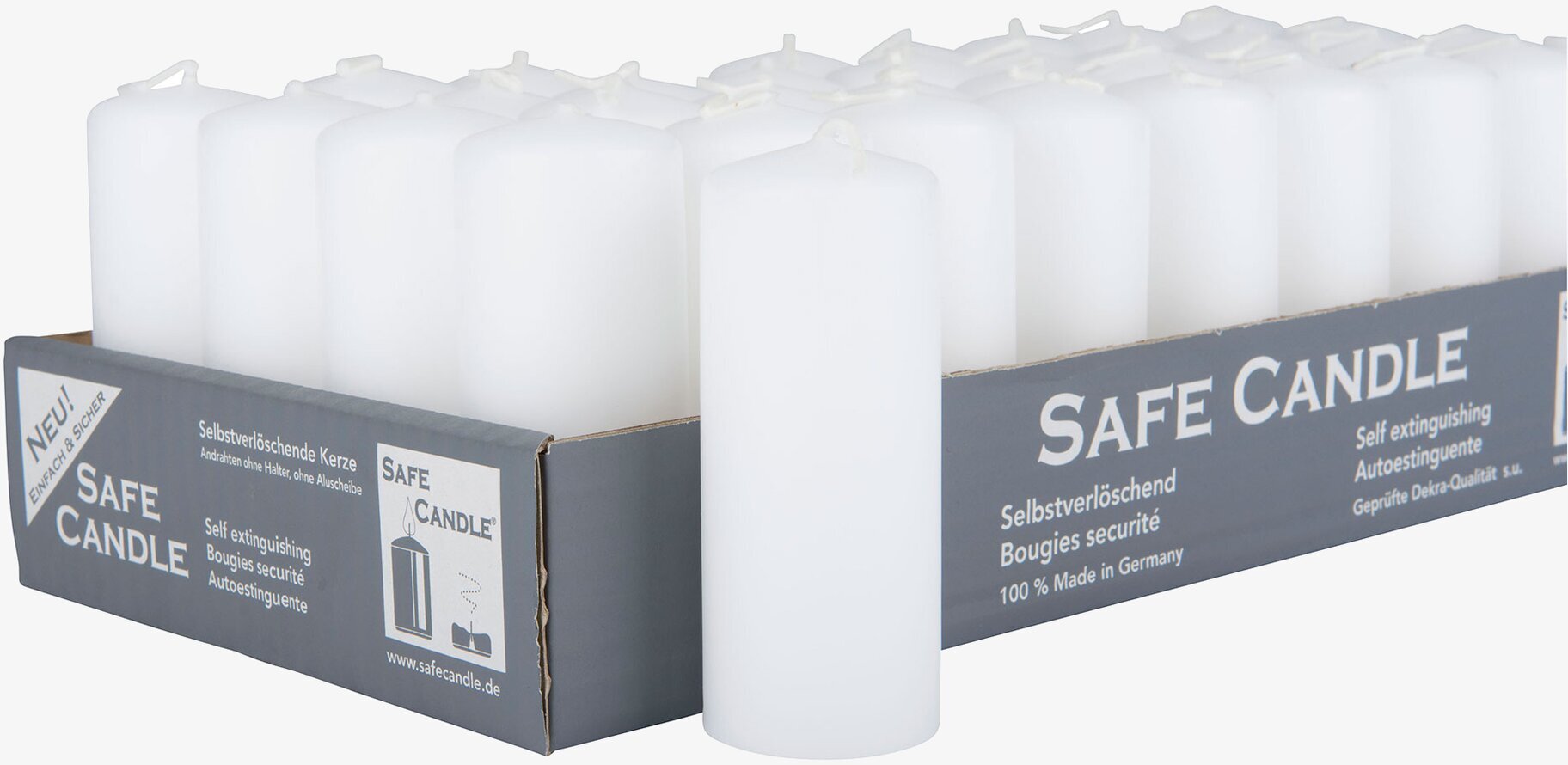 Värmeljus Safe Candle 10 cm från A Lot Decoration i kartong