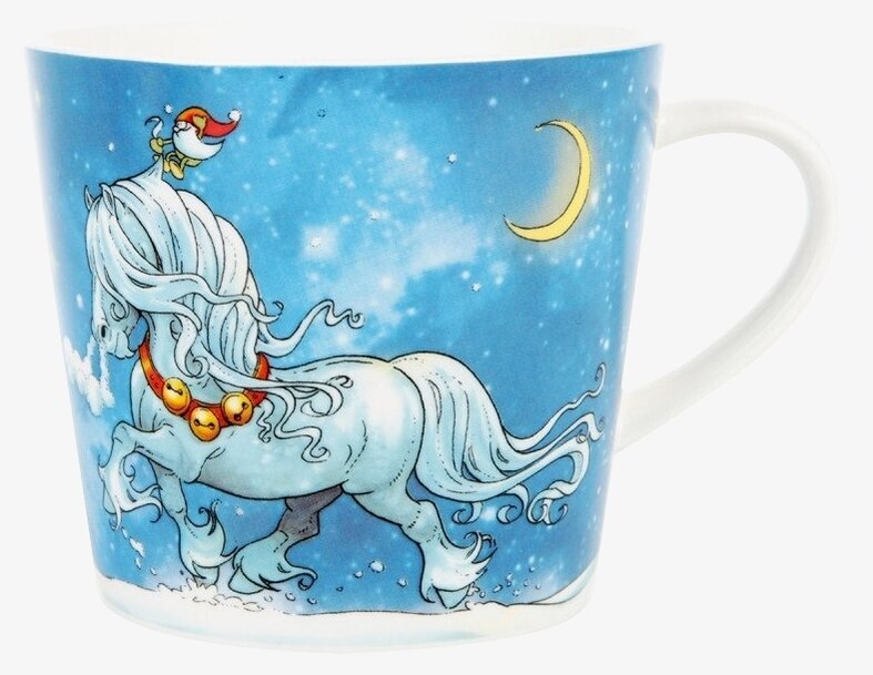 Porslinsmugg Hästar Bjällra från Lena Furberg by Martinex