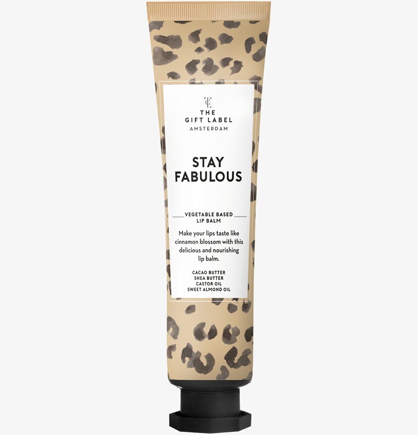 Lip Balm Tube - Stay Fabulous från The Gift Label i djurmönster