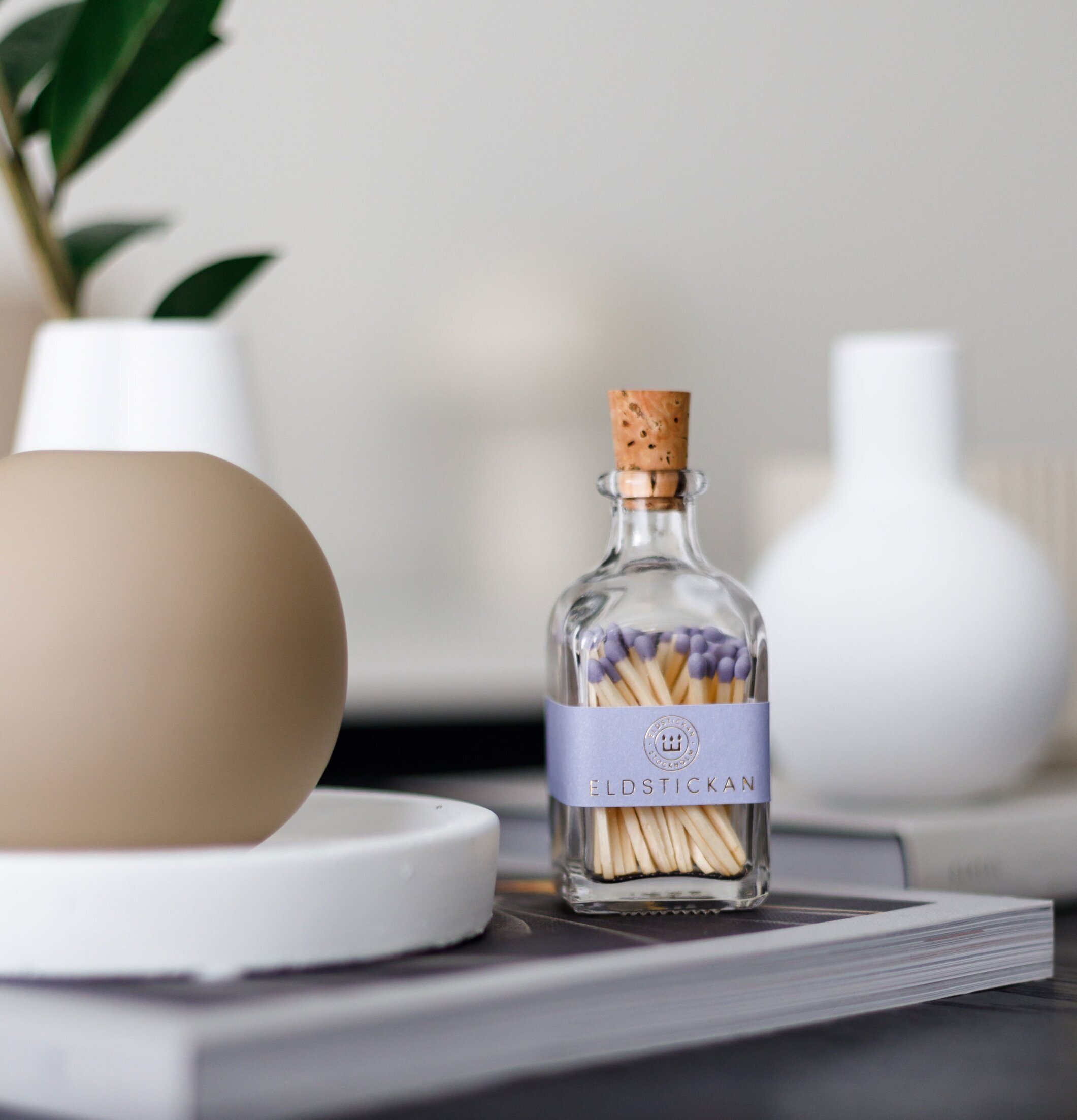 Tändstickor Liten Lavendel från Eldstickan i glasflaska