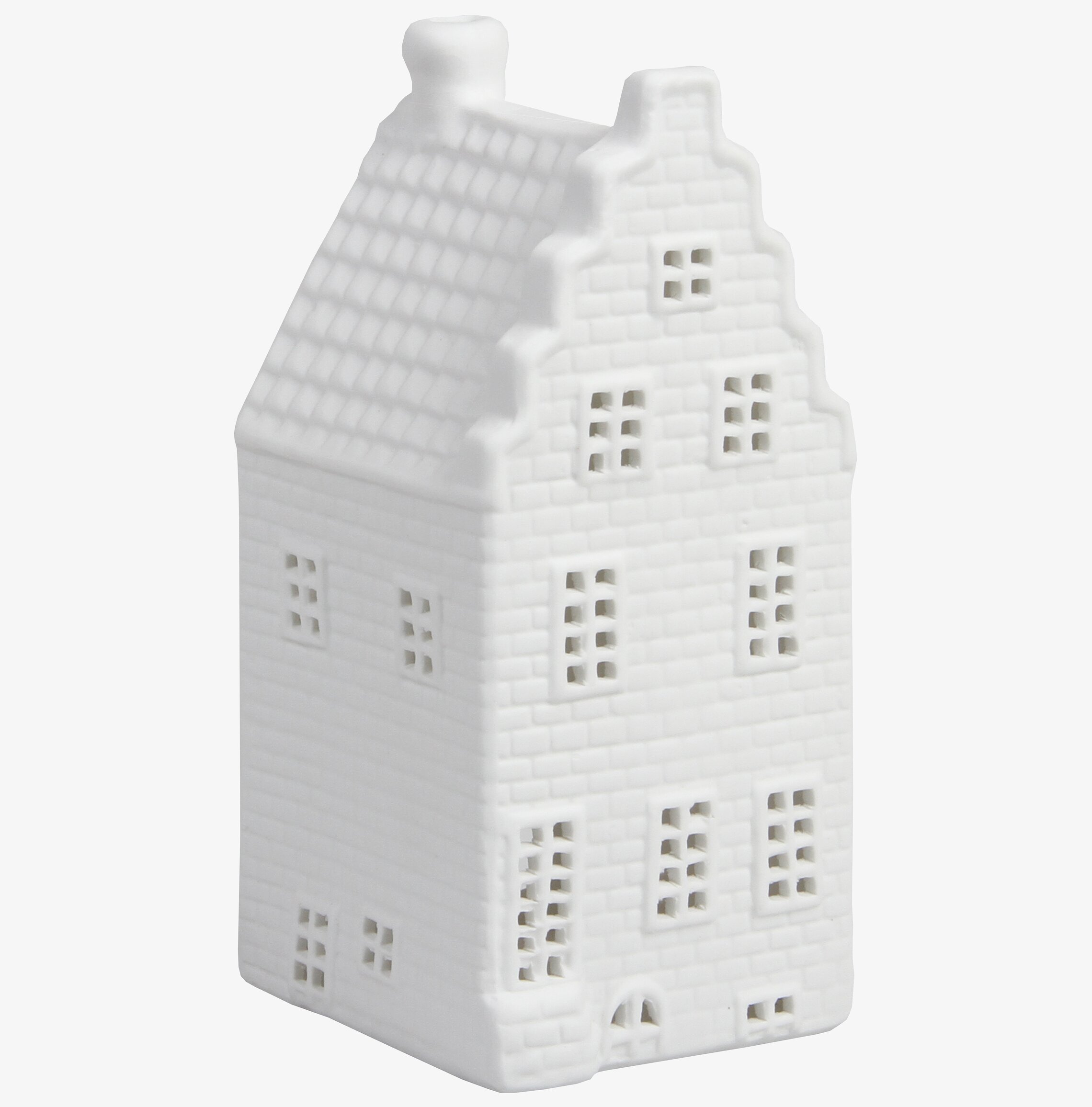 Ljuslykta Canal House #3 från K Amsterdam i vit keramik