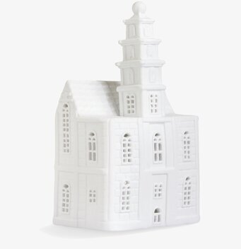 Bild av ljuslykta formad som en miniatyrkyrka