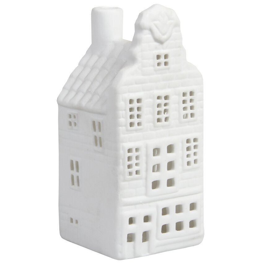 Ljuslykta Canal House #4 från K Amsterdam i vitt porslin