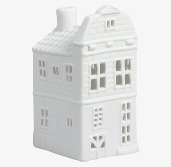 Bild av ljuslykta inspirerad av Amsterdams kanalhus