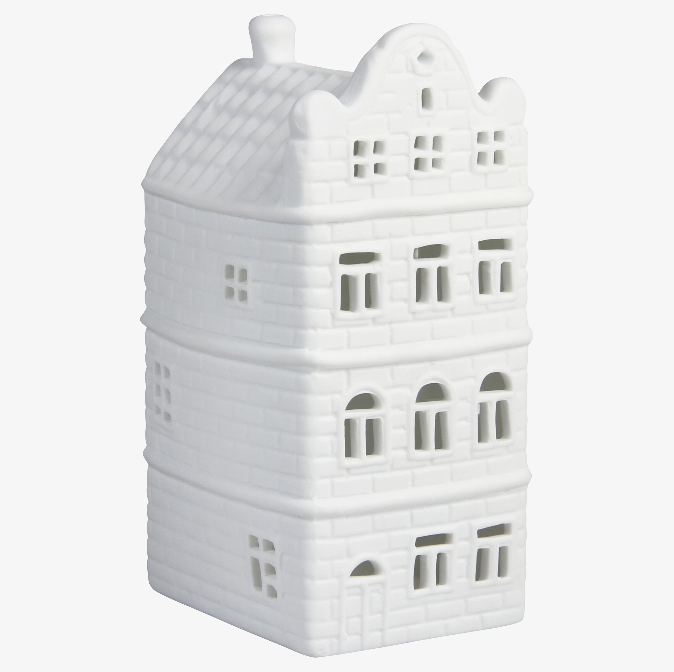 Ljuslykta Canal House #9 från K Amsterdam i vit keramik