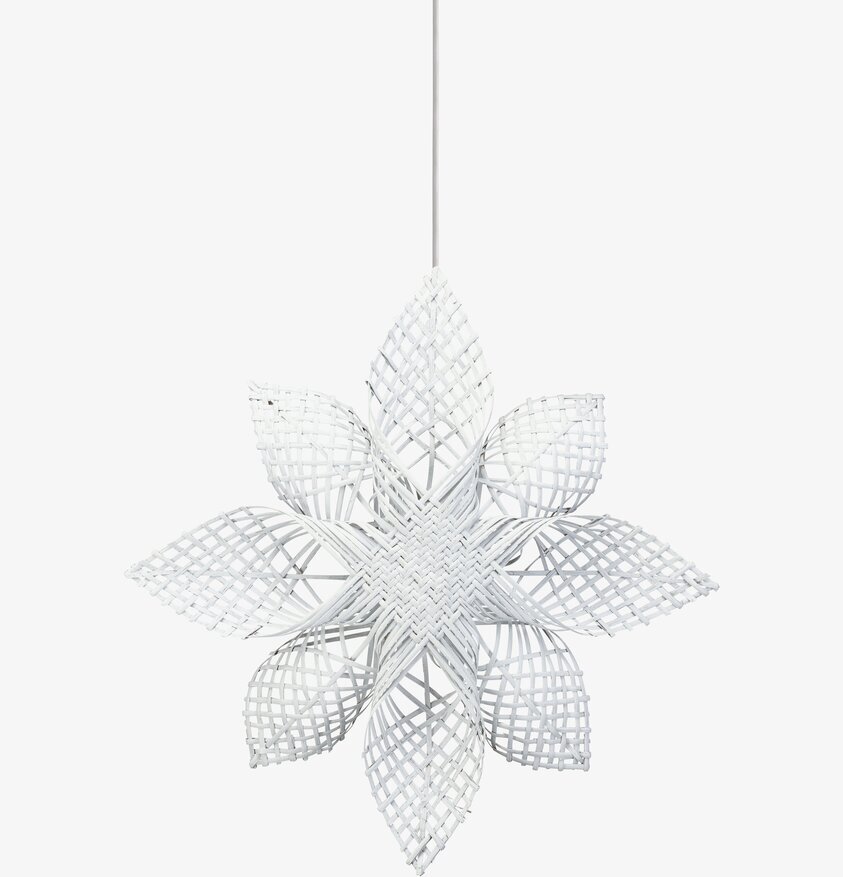 Anna Star Vit Ø 68 cm från PR Home, vit flätad trädstjärna