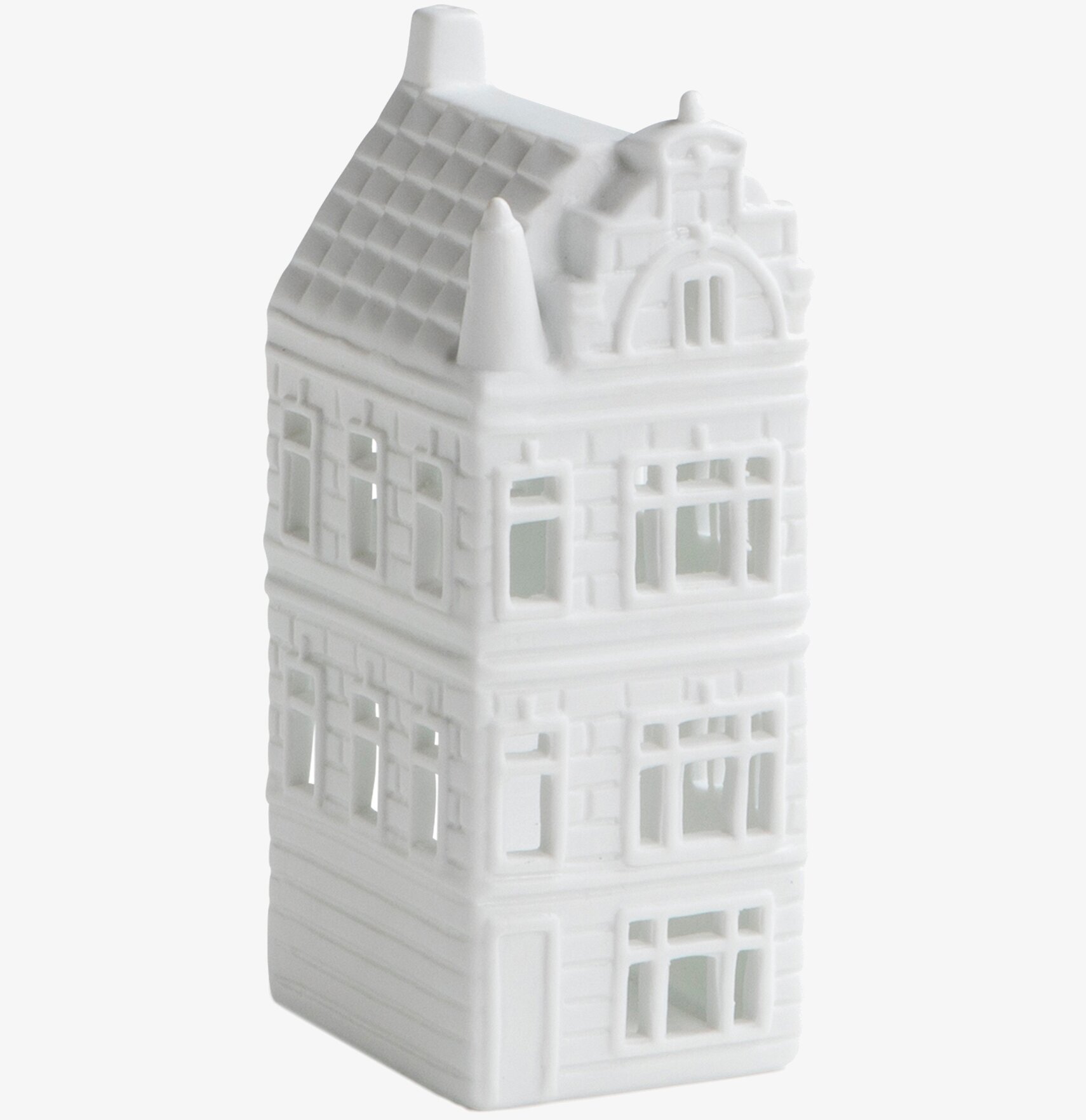 Ljuslykta Canal House #26 från K Amsterdam i vitt porslin