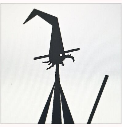 #ÄlskaPlåt Häxa från Älskaplåt, svartlackad plåtfigur