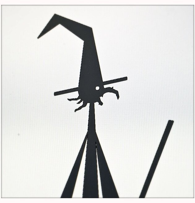 #ÄlskaPlåt Häxa från Älskaplåt, svartlackad plåtfigur